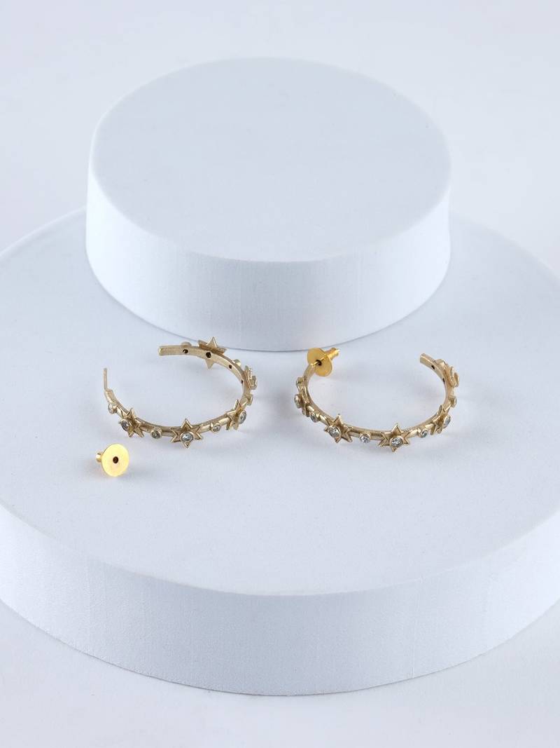 Twinkling Star Hoops