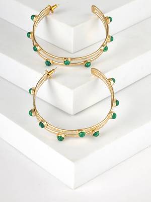 Malachite Statement Hoops 1