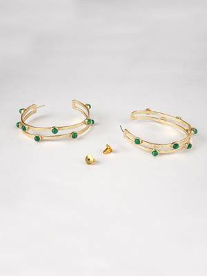 Malachite Statement Hoops 2
