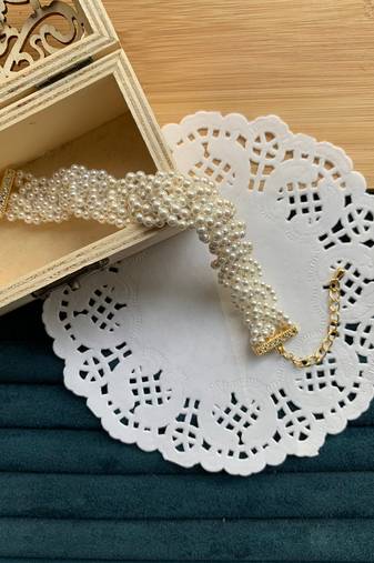 Braided Pearl Bracelet (Gold-Plated)