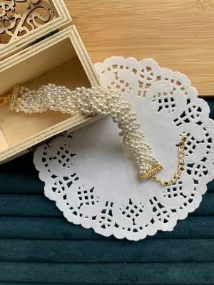 Braided Pearl Bracelet (Gold-Plated) 1