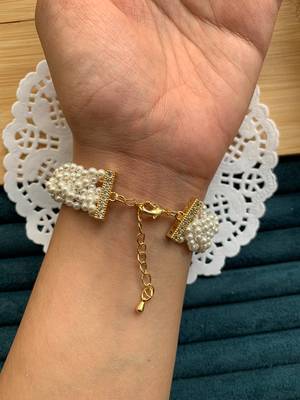Braided Pearl Bracelet (Gold-Plated) 3