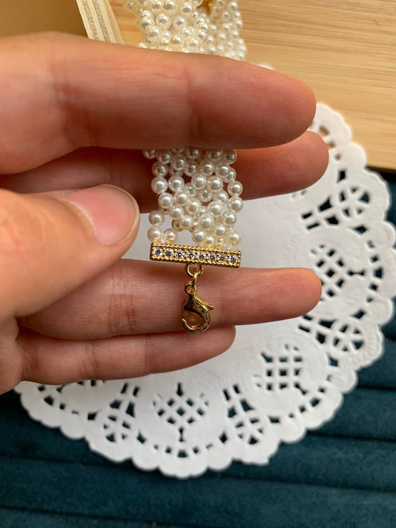 Braided Pearl Bracelet (Gold-Plated)