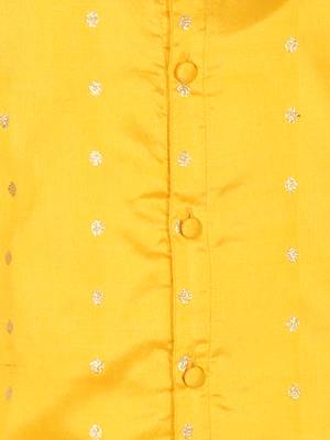 BownBee Ethnic Wear Infant Front Open Dhoti kurta Sibling Set for Baby Boys -Yellow 3