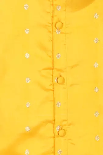 BownBee Ethnic Wear Infant Front Open Dhoti kurta Sibling Set for Baby Boys -Yellow