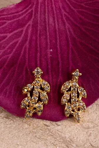 Minimal Gold Tone Mangalsutra with Earrings