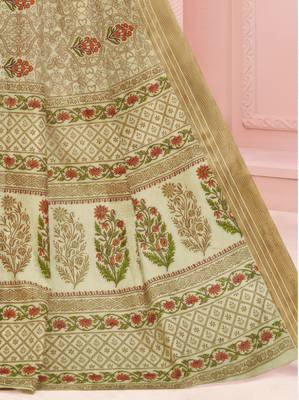 Roop Kashish Multicolor Soft Kalamkari Cotton Saree Fnacy Border And Fancy Print Blouse Piece 3
