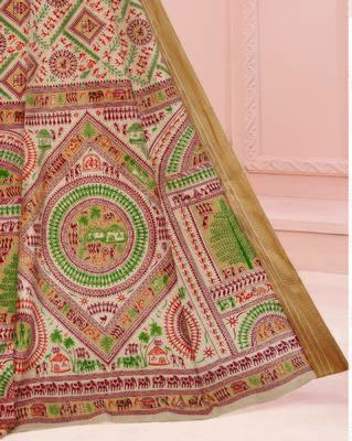 Roop Kashish Multicolor Soft Kalamkari Cotton Saree Fnacy Border And Fancy Print Blouse Piece 3