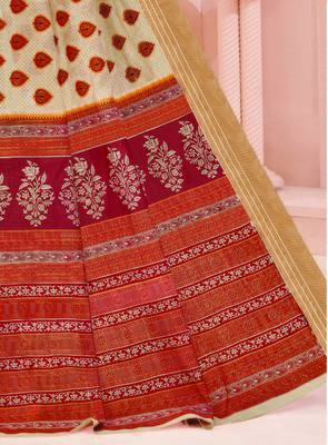 Roop Kashish Multicolor Soft Kalamkari Cotton Saree Fnacy Border And Fancy Print Blouse Piece 3