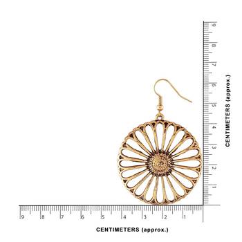 Stylish Silver Oxidised Afghani Drop Combo Earrings For Women & Girls  3