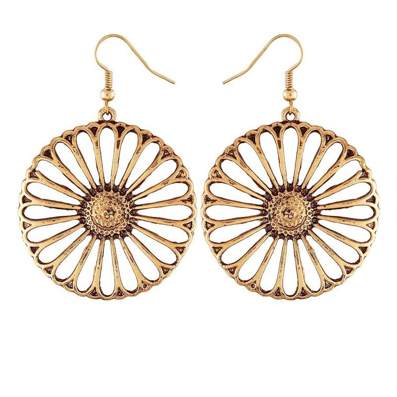 Stylish Silver Oxidised Afghani Drop Combo Earrings For Women & Girls 