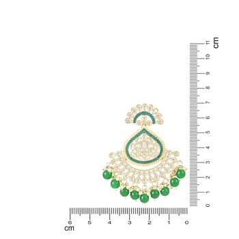 Gold Plated Traditional Handcrafted Kundan Earrings Adorned with Pearls for Women and Girls  4