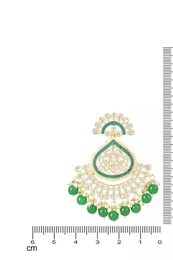 Gold Plated Traditional Handcrafted Kundan Earrings Adorned with Pearls for Women and Girls 