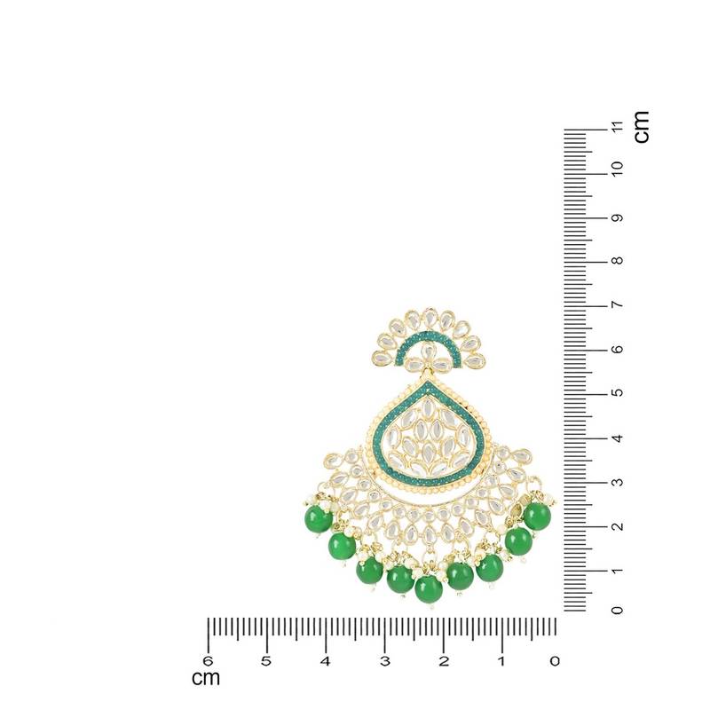 Gold Plated Traditional Handcrafted Kundan Earrings Adorned with Pearls for Women and Girls 