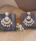 Gold Plated Traditional Meenakari Kundan & Stone Studded Chandbali Earrings For Women (E2948)