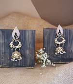 Gold PLated Traditional Meenakari Kundan & Stone Studded Jhumka Earrings For Women 