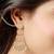 Gold Plated Alloy Kundan Stones & Pearl Earrings For Women, White (E2909W)