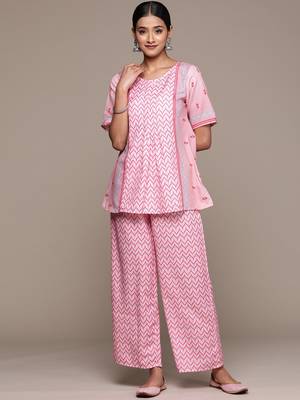 Pink Colour Ethnic Dress For Festive Mood 1