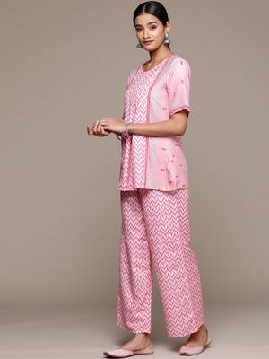 Pink Colour Ethnic Dress For Festive Mood 3