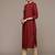 Beautiful Maroon Colour Partywear Kurti For Ethnic Looks