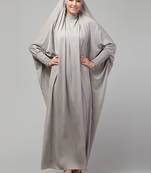 Nazneen Smoking Sleeve Tie at Back Ready To Wear Instant Full Size knits JiIbab/Naqab Hijab for namaaz hajj and umrah