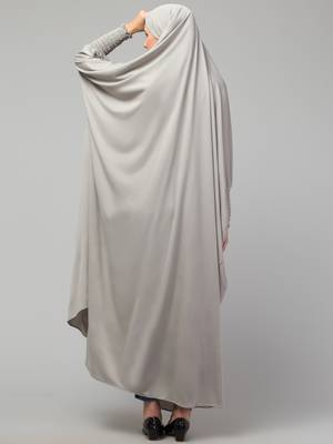 Nazneen Smoking Sleeve Tie at Back Ready To Wear Instant Full Size knits JiIbab/Naqab Hijab for namaaz hajj and umrah 2