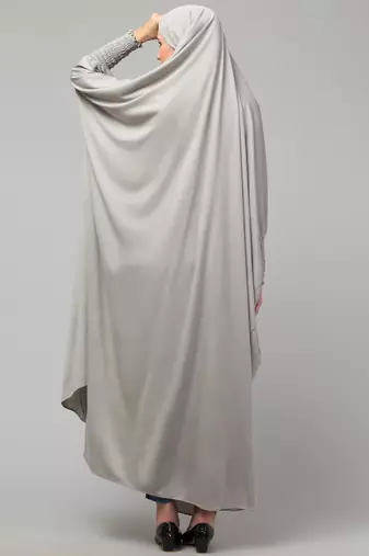 Nazneen Smoking Sleeve Tie at Back Ready To Wear Instant Full Size knits JiIbab/Naqab Hijab for namaaz hajj and umrah