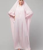 Nazneen Smoking Sleeve Tie at Back Ready To Wear Instant Full Size knits JiIbab/Naqab Hijab for namaaz hajj and umrah