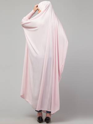 Nazneen Smoking Sleeve Tie at Back Ready To Wear Instant Full Size knits JiIbab/Naqab Hijab for namaaz hajj and umrah 2