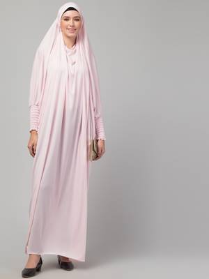 Nazneen Smoking Sleeve Tie at Back Ready To Wear Instant Full Size knits JiIbab/Naqab Hijab for namaaz hajj and umrah 4