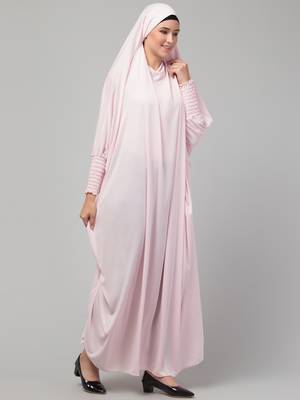 Nazneen Smoking Sleeve Tie at Back Ready To Wear Instant Full Size knits JiIbab/Naqab Hijab for namaaz hajj and umrah 6