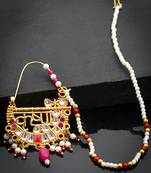 Gold plated krishna pearl nosering