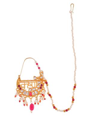Gold plated krishna pearl nosering 4