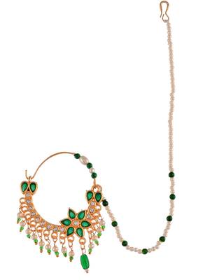Gold plated maharani pearl nosering 3