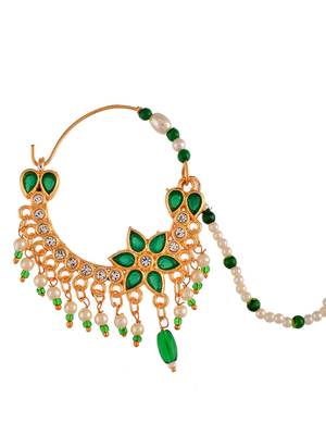 Gold plated maharani pearl nosering 4