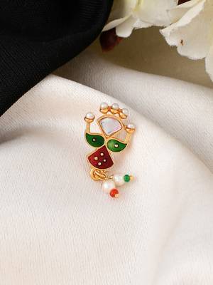 Enamelled adishakti besar nosepin 1