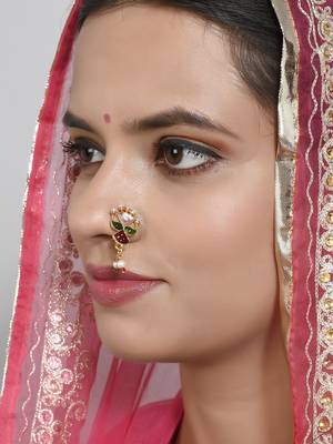 Enamelled adishakti besar nosepin 2