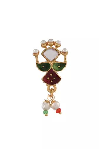 Enamelled adishakti besar nosepin
