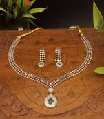 Indian jewellery american diamond necklace set jewellery for women