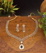 Indian jewellery american diamond necklace set jewellery for women