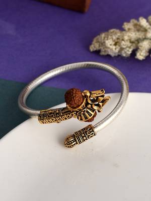 Silver gold plated shiv unisex bracelet 1