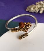 Silver gold plated shiv unisex bracelet