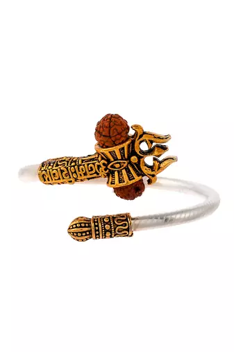 Silver gold plated shiv unisex bracelet