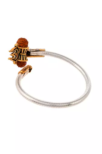 Silver gold plated shiv unisex bracelet