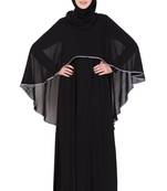 Black Abaya With Georgette Cape