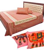 Buy Double Bedsheet Pillow n Get Cushion Cover Free