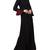 Musheco-Dual Color Designer Long Dress in Biased Cut with frills in Layers-Not An Abaya