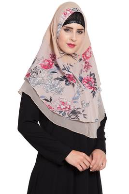 Ready to Wear- Instant Hijab With Floral Print 3