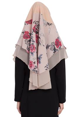 Ready to Wear- Instant Hijab With Floral Print 4