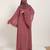 A Line Abaya With Designer Sleeves & Matching Belt
